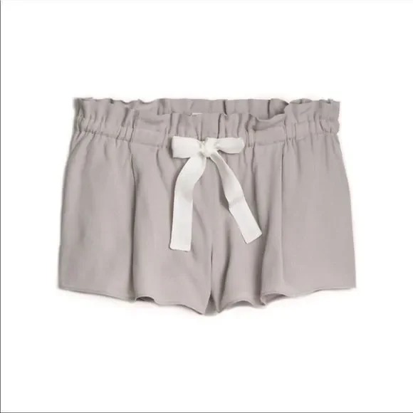 Aritzia Wilfred Montrouge Shorts Light Grey Pull On Paperbag Shorts - Picture 2 of 14